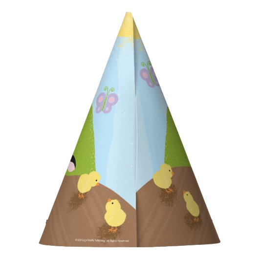 Boerderij Vrienden Verjaardag Papier Party Pet Feesthoedjes (Achterkant)