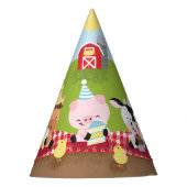 Boerderij Vrienden Verjaardag Papier Party Pet Feesthoedjes (Voorkant)