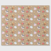 Boerderij Vrienden Verjaardagsfeest Cadeaupapier (Vlak)