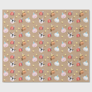 Boerderij Vrienden Verjaardagsfeest Cadeaupapier