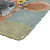 Boerderij vun - koe met bloeiende kroon snijplank (Hoek)