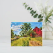 Boerderij - waar de landbouwer woont briefkaart (Staand voorkant)