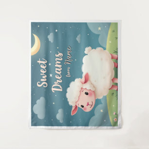 Boerderij Wall Art – Schattigee schapen onder de n Wandkleed