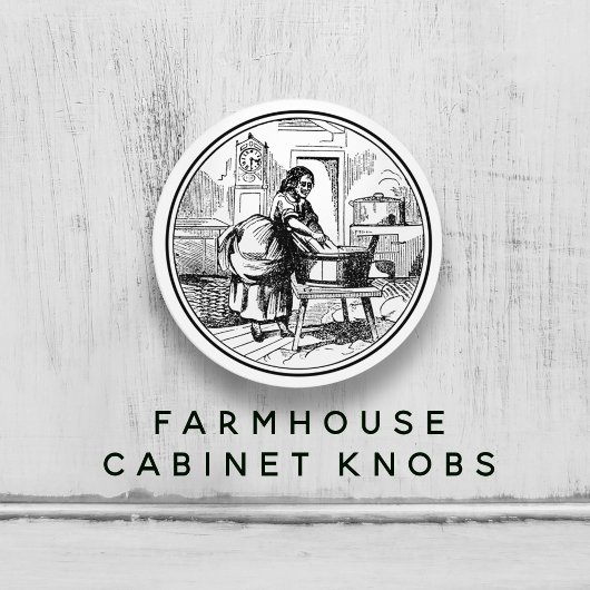 Boerderij Wasruimte 🧺✨ Wit Keramische Knop