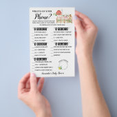 Boerderij Wat is er op je Phone Baby shower Game-k Flyer (Hand)