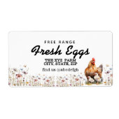 Boerderij Waterverf Egg Carton Etiket (Voorkant)
