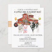 Boerderij Waterverf Koe Varkens Baby shower (Voorkant / Achterkant)