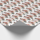 Boerderij Waterverf Koe Varkensschuur Cadeaupapier (Hoek)