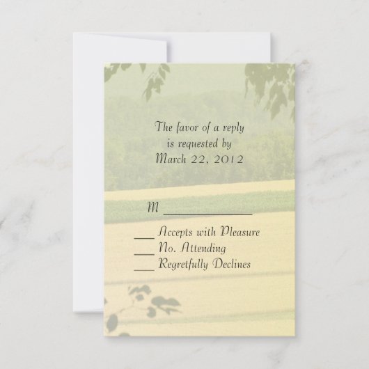 Boerderij Wedding RSVP Kaartje (Voorkant)