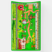 Boerderij wegen voor auto's, 3x5-banner spandoek (Verticaal)