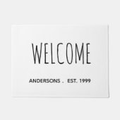 Boerderij Welkom Gepersonaliseerde familienaam Deurmat (Voorkant)