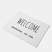 Boerderij Welkom Gepersonaliseerde familienaam Deurmat (Schuin)