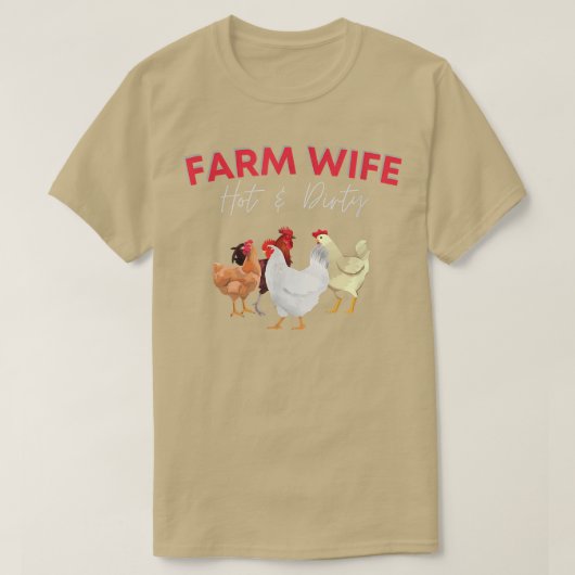 BOERDERIJ WIFE Hot & Dirty Funny Farmer T-shirt (Design voorkant)