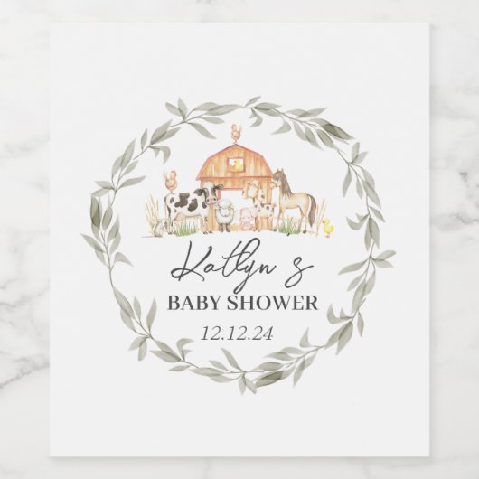 Boerderij Wijnlabels Wijn Etiket (Enkel label)