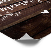 Boerderij Wijnranken Hout In liefdevolle herinneri Poster (Hoek)