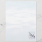 Boerderij Winter Sneeuwscene Letterhead implemente (Voorkant)
