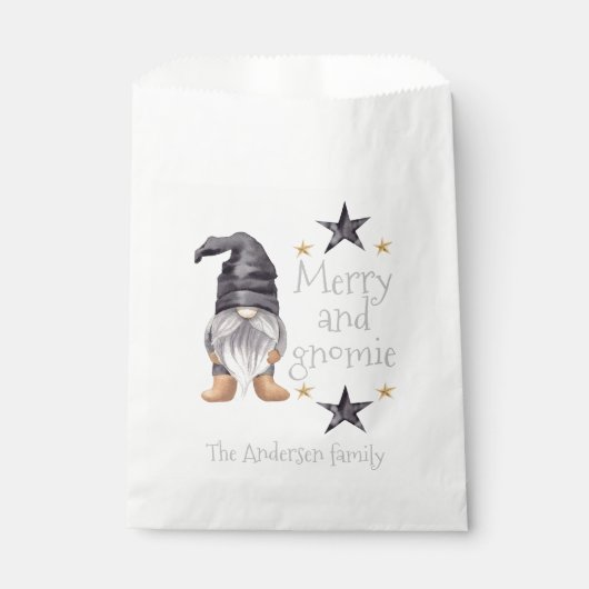 Boerderij Winter Waterverf Gnome voor Kerstmis Bedankzakje (Voorkant)