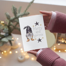 Boerderij Winter Waterverf Gnome voor Kerstmis