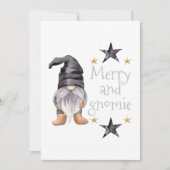 Boerderij Winter Waterverf Gnome voor Kerstmis Feestdagenkaart (Voorkant)