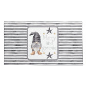 Boerderij Winter Waterverf Gnome voor Kerstmis Kussensloop (Achterkant)