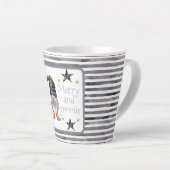 Boerderij Winter Waterverf Gnome voor Kerstmis Latte Mok (Rechterhoek)