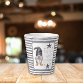 Boerderij Winter Waterverf Gnome voor Kerstmis Latte Mok