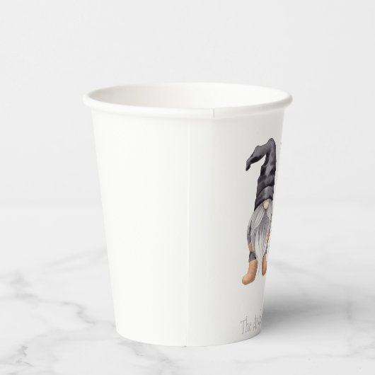 Boerderij Winter Waterverf Gnome voor Kerstmis Papieren Bekers (Rechts)