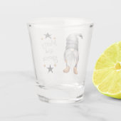 Boerderij Winter Waterverf Gnome voor Kerstmis Shot Glas (Achterkant)