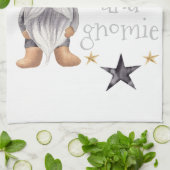 Boerderij Winter Waterverf Gnome voor Kerstmis Theedoek (Gevouwen)