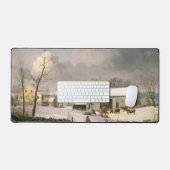  Boerderij winterkerst op de kerst van de wintertu Bureaumat (Keyboard & Muis)