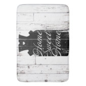 Boerderij Wit Hout Rustiek Melkkannetje Home Sweet Badmat (Voorkant Verticaal)