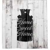 Boerderij Wit Hout Rustiek Melkkannetje Home Sweet Douchegordijn (Voorkant)