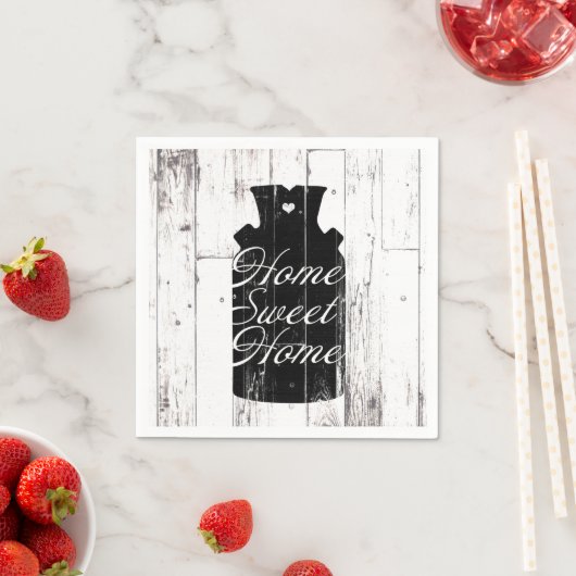 Boerderij Wit Hout Rustiek Melkkannetje Home Sweet Servetten (Insitu)