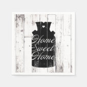 Boerderij Wit Hout Rustiek Melkkannetje Home Sweet Servetten (Voorkant)