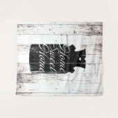 Boerderij Wit Hout Rustiek Melkkannetje Home Sweet Wandkleed (Voorkant (horizontaal))