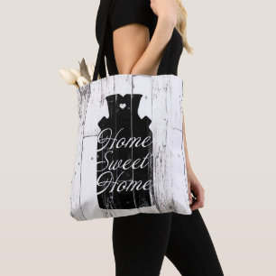 Boerderij Witte Houten Roestige Melkkan Home Sweet Tote Bag