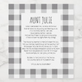 Boerderij word jij mijn peettante wijnlabel wijn etiket (Enkel label)