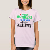 Boerderij Workers Dank u voor uw service T-shirt (Voorkant)