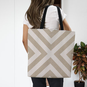 Boerderij X Beige Linnen Canvas tas