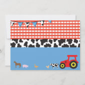 Boerderij Yard Birthday Party Animal Pig Tractor I Kaart (Achterkant)