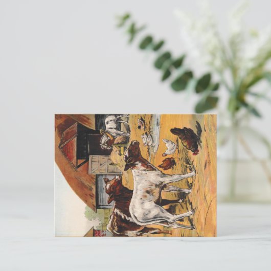 Boerderij Yard Briefkaart (Staand voorkant)