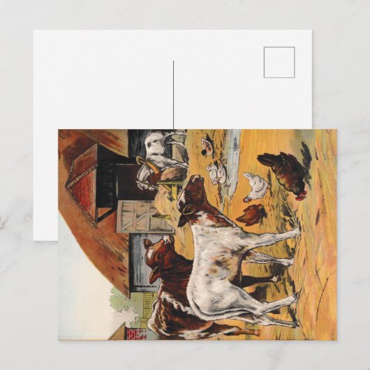 Boerderij Yard Briefkaart (Voorkant / Achterkant)