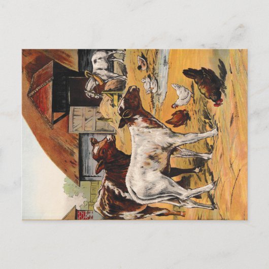 Boerderij Yard Briefkaart (Voorkant)