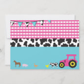 Boerderij Yard Verjaardag Party Animal Pig Tractor Kaart (Achterkant)