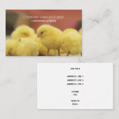 Boerderij Young Chicken Egg Hatchery Personalized Visitekaartje (Voorkant / Achterkant)