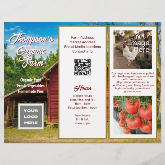 Boerderij Zakelijke Brochure QR code Foto's Over (Voorkant)