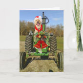 Boerderij zegent kerst feestdagen kaart (Voorkant)