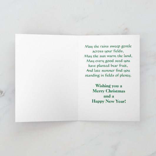 Boerderij zegent kerst feestdagen kaart (Binnen)