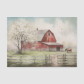 Boerderij zomer tissuepapier (Voorkant)