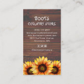  Boerderij Zonnebloem Rustige Natuur Visitekaartje (Achterkant)